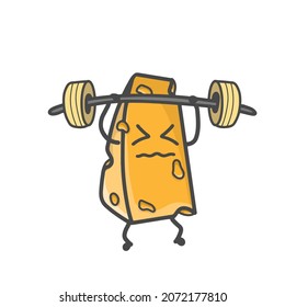 Cute Cheese Character Flat Cartoon Vector Design Illustration