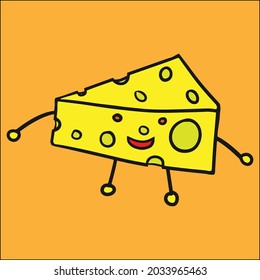 cute cheese character mascot, editable vector file for your brand, logo, icon, or all of your graphic needs.