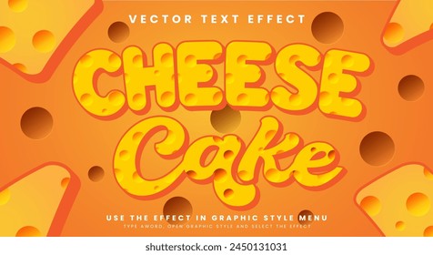 Cute cheese editable text effect
Template with cheese theme style