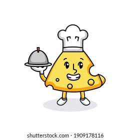 Cute cheese mascot logo design