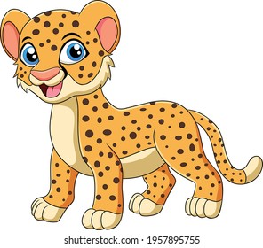 Cute Cheetah animal cartoon vector illustration