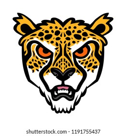 Cute cheetah big cat vector cartoon
