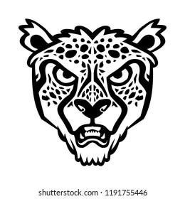 Cute cheetah big cat vector cartoon