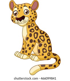 Cute cheetah sitting