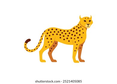 Cute Cheetah vector art and illustration  