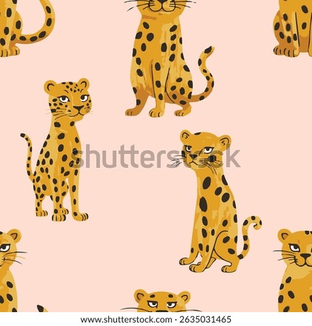 CUTE CHEETHA FOREST BABY SEAMLESS PRINT