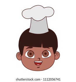 Cute chef boy cartoon