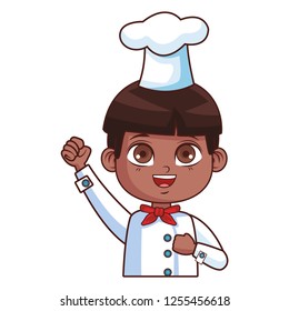 cute chef boy cartoon