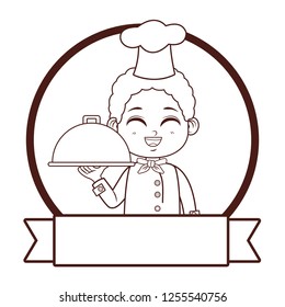 cute chef boy cartoon
