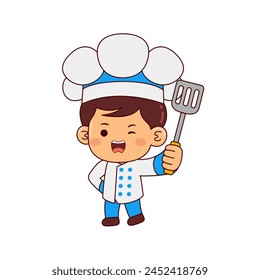 lindo personaje de dibujos animados de chef boy