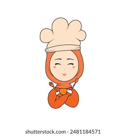 cute chef cartoon restaurant vector illustration design