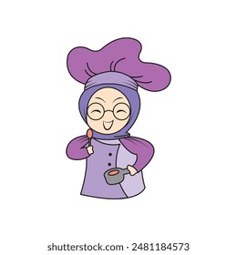 cute chef cartoon restaurant vector illustration design