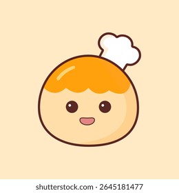 Personagem Chef bonito Cozinhar comida deliciosa em um ambiente de cozinha caprichoso