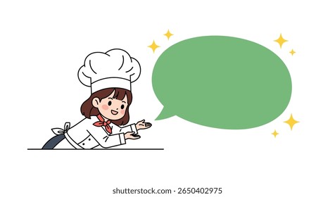 Cute chef character introducing delicious recipes and culinary tips for food lovers worldwide