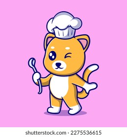 Ilustración de dibujos animados de chef. carácter divertido para la pegatina y el negocio