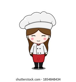 Dibujo de diseño vectorial de carácter de chef hábil