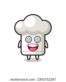 cute chef hat character with hypnotized eyes , cute style design for t shirt, sticker, logo element