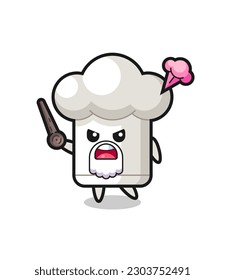 cute chef hat grandpa is getting angry , cute style design for t shirt, sticker, logo element