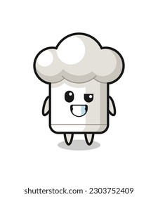 cute chef hat mascot with an optimistic face , cute style design for t shirt, sticker, logo element