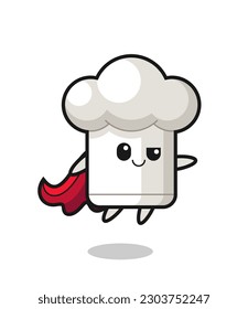 cute chef hat superhero character is flying , cute style design for t shirt, sticker, logo element