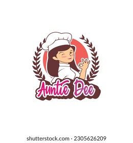 a cute chef logo template