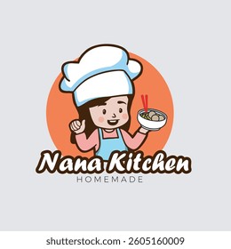 The Cute Chef Logo Template
