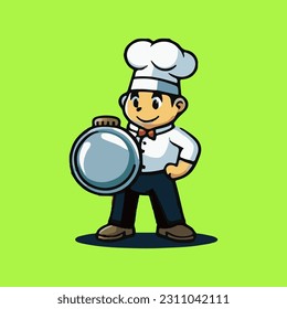 cute chef mascot vector illustration