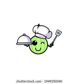 Cute Chef Onion Cartoon Character Vector Illustration Design. Outline, Cute, Funny Style. Recomended For Children Book, Cover Book, And Other.