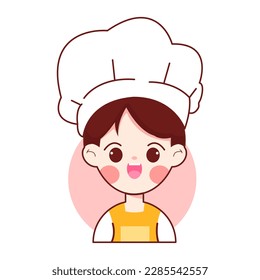 cute chef vector flat illustration