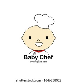 el bonito logo vectorial del chef para los productos alimenticios y las bebidas