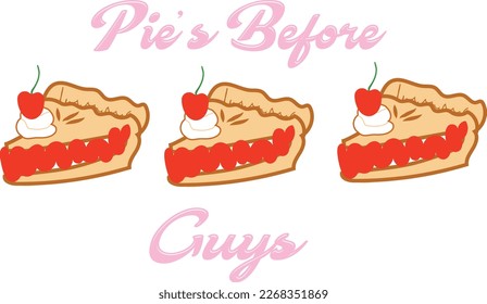 
Cute Cherry Bake Pie Novelty Cartoon Vector Illustration T-shirt Nightwear Graphic. Birthday, Greetings card, Valentines, Tee, Tote, Logo. Korean Style