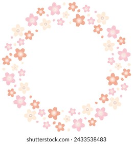 Cute cherry blossom simple frame