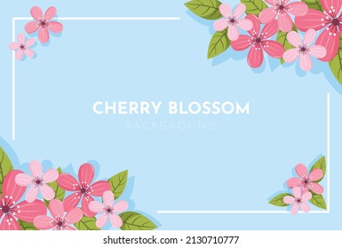 Cute Cherry Blossom Vector Background
