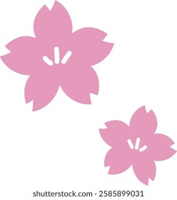 Cute cherry blossom vector illustration