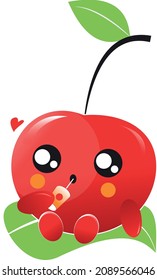 ilustración de jugo de bebida de cereza