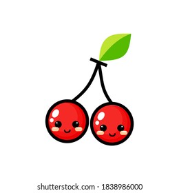 Cute Cherry Mascot Illustration Vektorgrafik