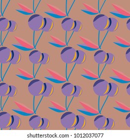 Cute cherry seamless pattern. Good for textile wrapping and wallpapers. Sweet ripe cherries background.