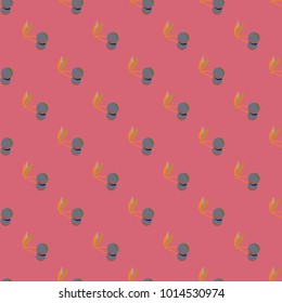 Cute cherry seamless pattern. Good for textile wrapping and wallpapers. Sweet ripe cherries background.