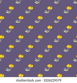 Cute cherry seamless pattern. Good for textile wrapping and wallpapers. Sweet ripe cherries background.