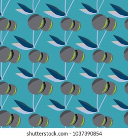 Cute cherry seamless pattern. Good for textile wrapping and wallpapers. Sweet ripe cherries background.