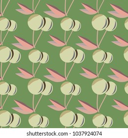 Cute cherry seamless pattern. Good for textile wrapping and wallpapers. Sweet ripe cherries background.