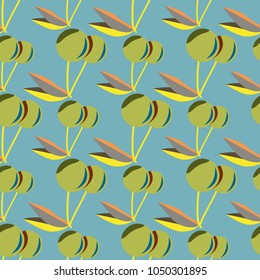 Cute cherry seamless pattern. Good for textile wrapping and wallpapers. Sweet ripe cherries background.