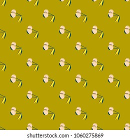 Cute cherry seamless pattern. Good for textile wrapping and wallpapers. Sweet ripe cherries background.