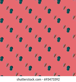 Cute cherry seamless pattern. Good for textile wrapping and wallpapers. Sweet ripe cherries background.