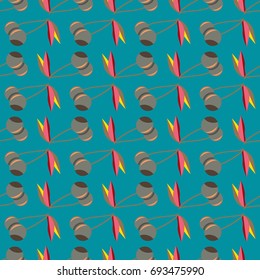 Cute cherry seamless pattern. Good for textile wrapping and wallpapers. Sweet ripe cherries background.