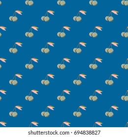 Cute cherry seamless pattern. Good for textile wrapping and wallpapers. Sweet ripe cherries background.