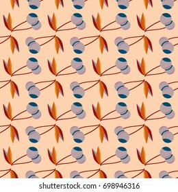 Cute cherry seamless pattern. Good for textile wrapping and wallpapers. Sweet ripe cherries background.