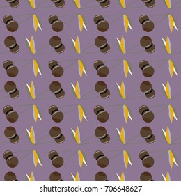Cute cherry seamless pattern. Good for textile wrapping and wallpapers. Sweet ripe cherries background.