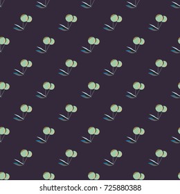 Cute cherry seamless pattern. Good for textile wrapping and wallpapers. Sweet ripe cherries background.