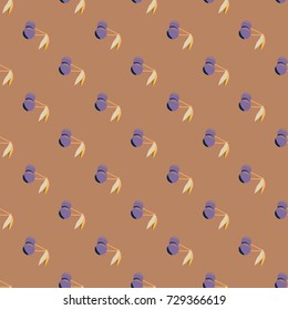 Cute cherry seamless pattern. Good for textile wrapping and wallpapers. Sweet ripe cherries background.